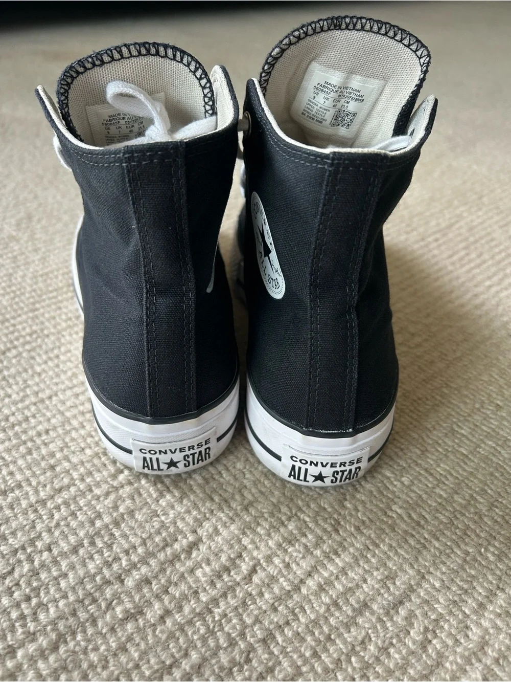 Converse Black and White High-Top Canvas Sneakers